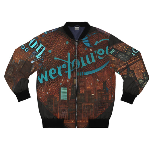 Teal Pastel Men's Bomber Jacket - Chi-Town Design