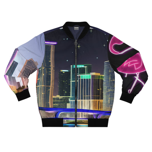 Miami Lights Men's Bomber Jacket