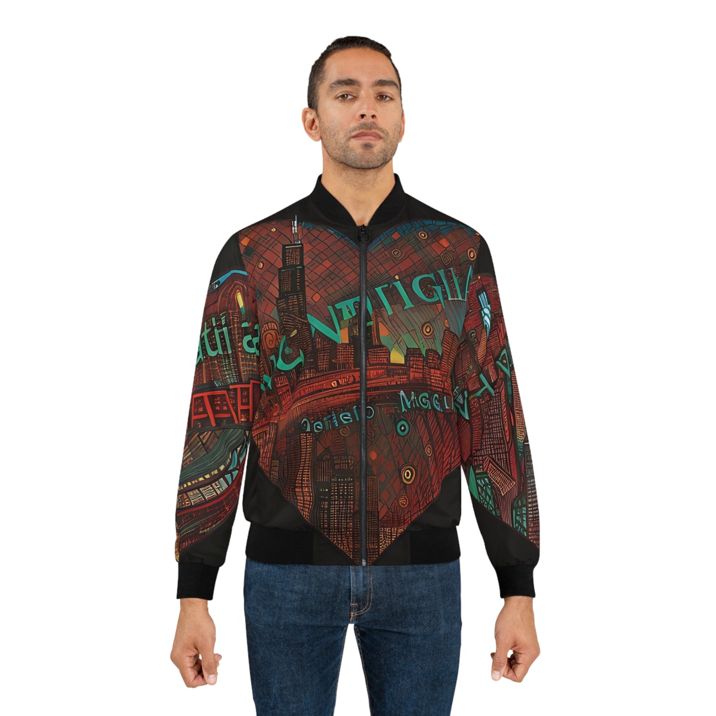 Chicago Teal Men's Bomber Jacket