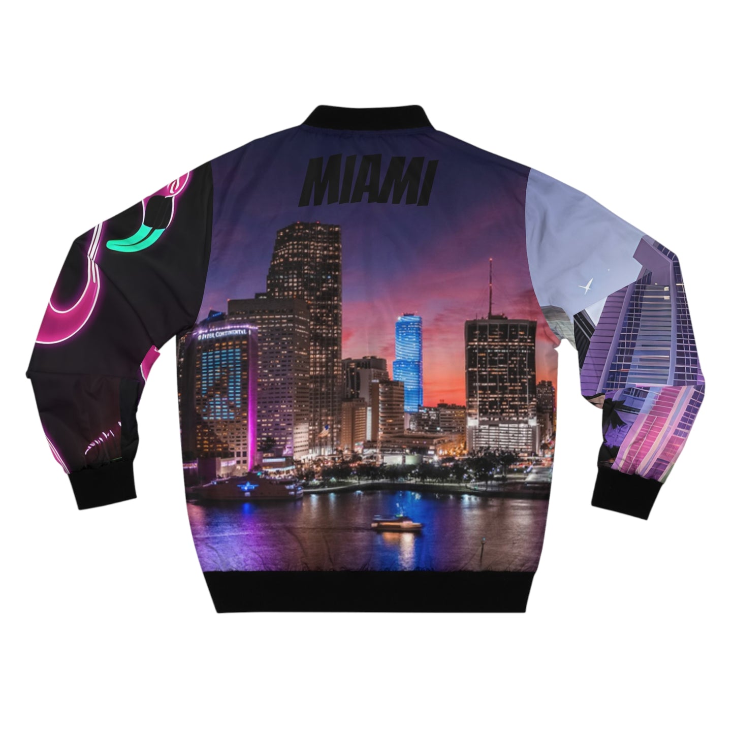 Miami Lights Men's Bomber Jacket