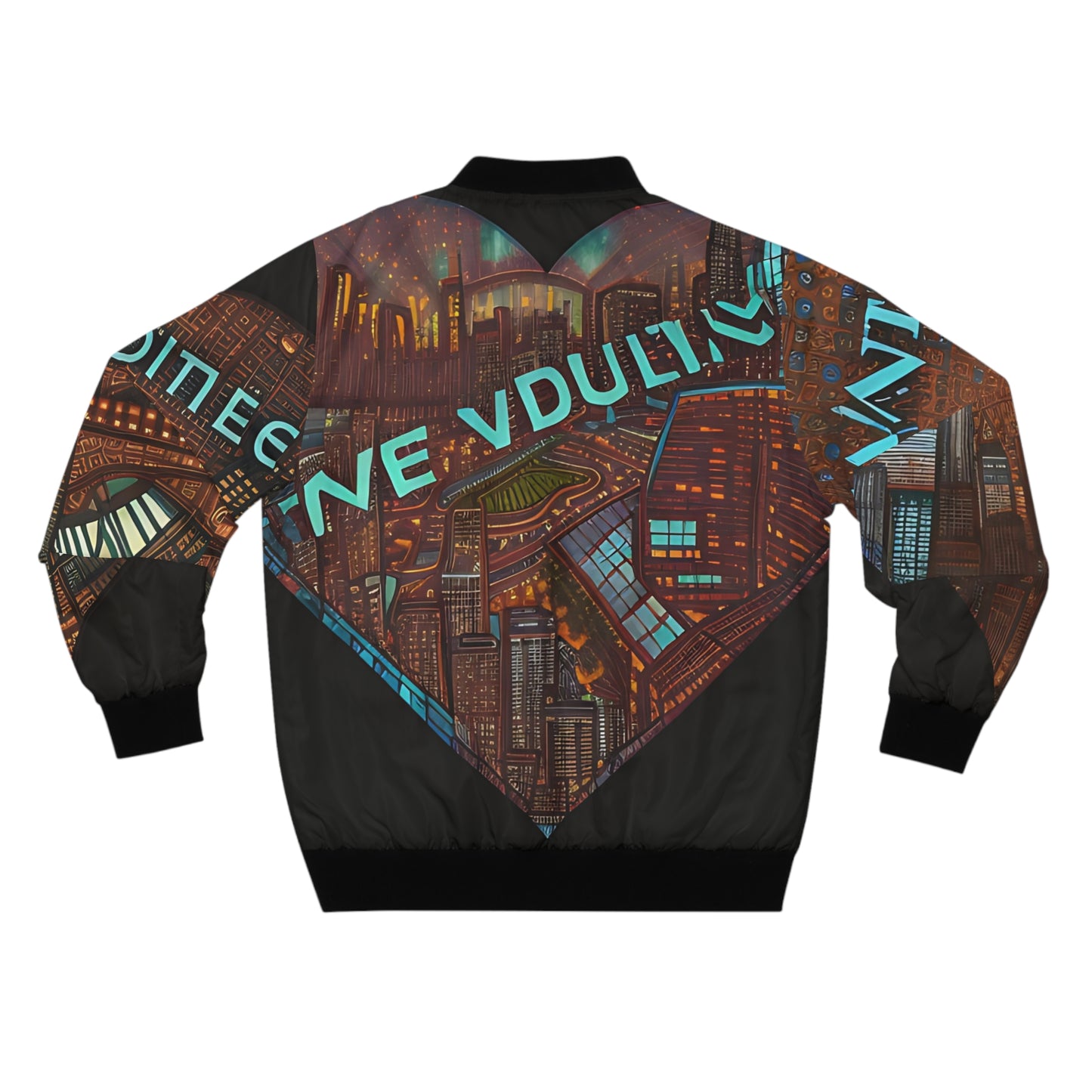 Teal Pastel Men's Bomber Jacket - Chi-Town Design