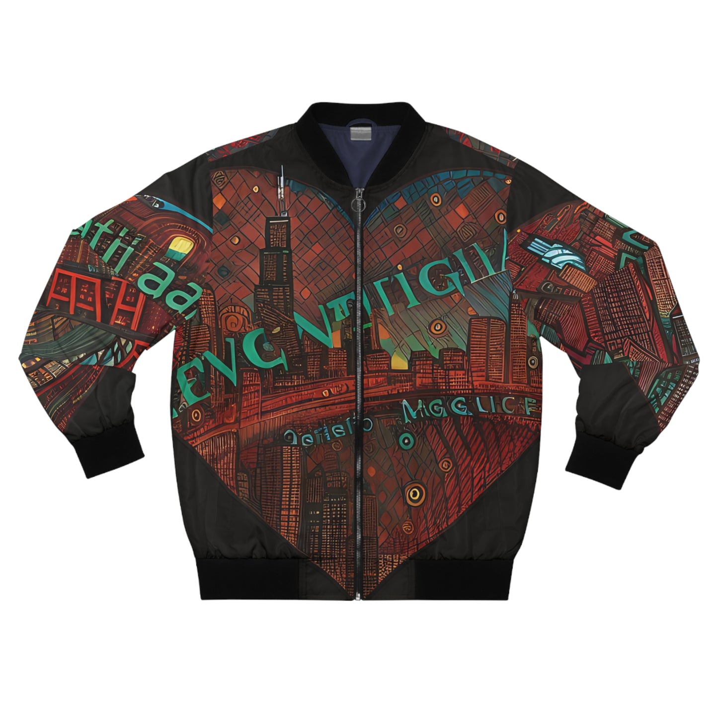 Chicago Teal Men's Bomber Jacket