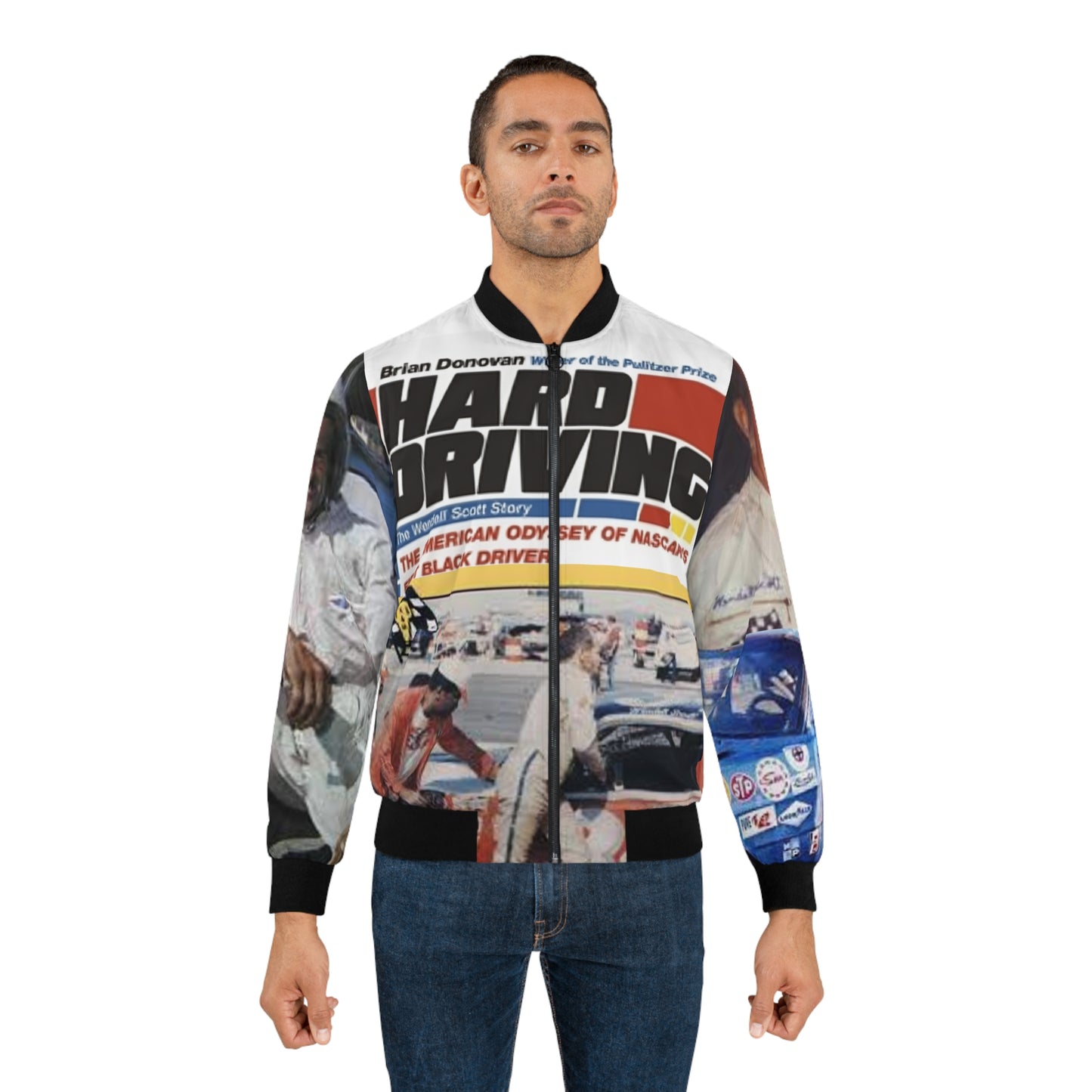 Black Nascar Men's Bomber Jacket